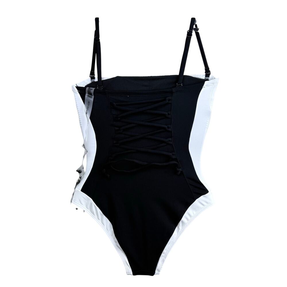 TA3 Framey Strapless One-Piece Corset Lace-Up Swimsuit XS SHORT - Picture 6 of 6